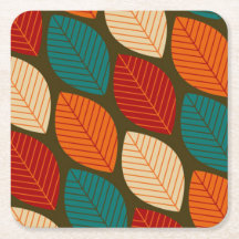 Dessous de verre Motif moderne "feuille" du milieu