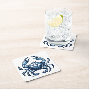 Carré Dessous de verre nautique du crabe