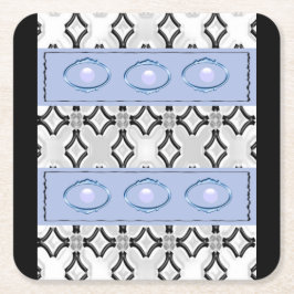 Carré Dessous de verre noir bleu