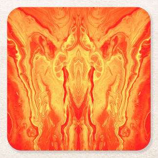 Carré Dessous de verre oranges au néon par bcolor