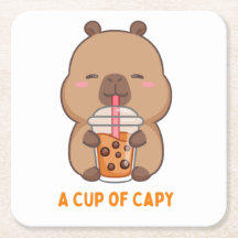 dessous de verre Papier "A Cup Of Capy"