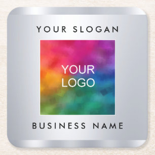 Carré Dessous de verre papier Ajouter logo Faux Argent R