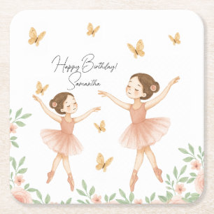 Carré Dessous de verre papier Ballerina Anniversaire