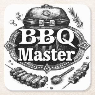 Carré Dessous de verre papier BBQ Master"