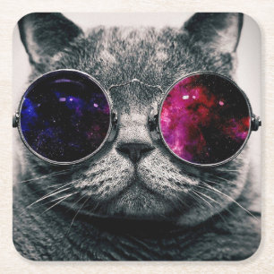 Carré Dessous de verre papier - Cool chat