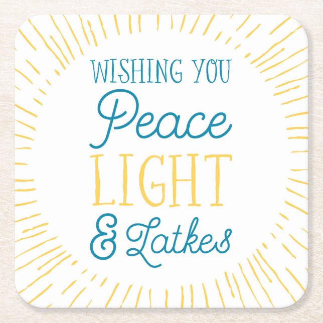 Carré Dessous de verre papier Hanoukka (Devant)