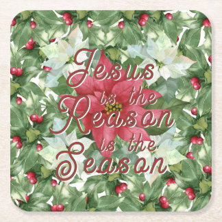 Carré Dessous de verre papier - Jésus est la raison