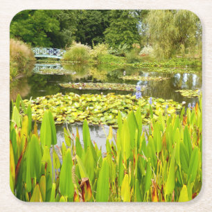 Carré Dessous de verre papier Lily Pond