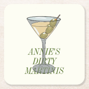 Carré Dessous de verre papier Martini sale