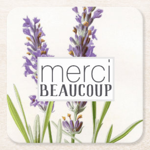 Carré Dessous de verre papier Merci Beaucoup Merci Laven