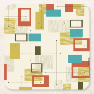 Carré Dessous de verre papier Motif MODERNE MODERNE DU M