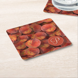 Carré Dessous de verre papier Peachs