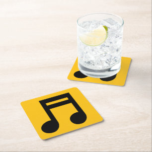 Carré Dessous de verre papier personnalisés avec notes d