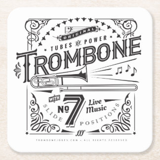 Carré Dessous de verre papier Trombone vintage