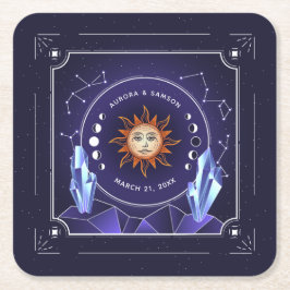 Carré Dessous de verre personnalisé Mystic Sun