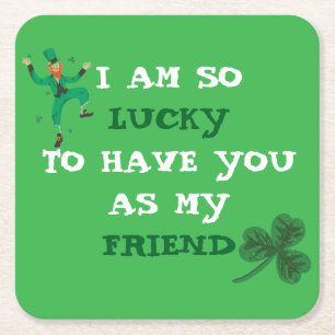 Carré Dessous de verre personnalisés Shamrock St. Patric