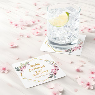 Carré Dessous de verre pour 21e anniversaire Fancy Cherr