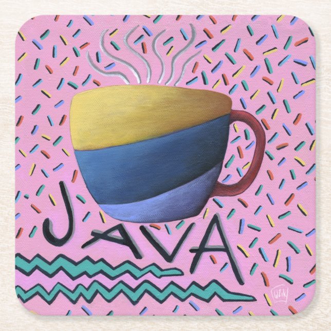 Carré Dessous de verre pour café Java (Devant)