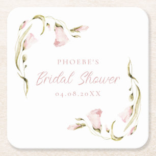 Carré Dessous de verre pour une fête prénuptiale à fleur