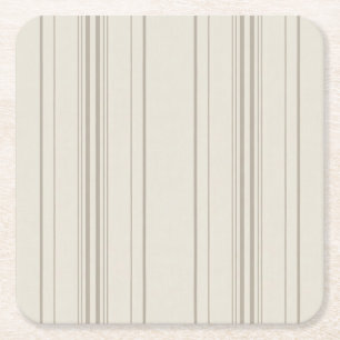 Carré Dessous de verre rayés beige doux
