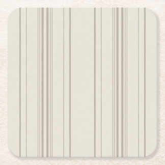 Carré Dessous de verre rayés beige doux