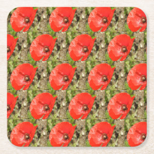 Carré Dessous de verre Red Poppy