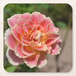 Carré Dessous de verre Rose Jaune Rose