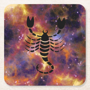 Carré dessous de verre scorpion scorpio
