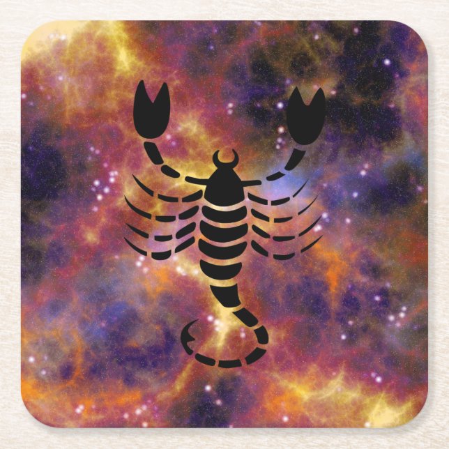 Carré dessous de verre scorpion scorpio (Devant)