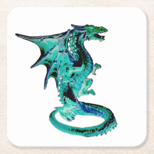 Carré Dessous de verre Sea Blue Dragon