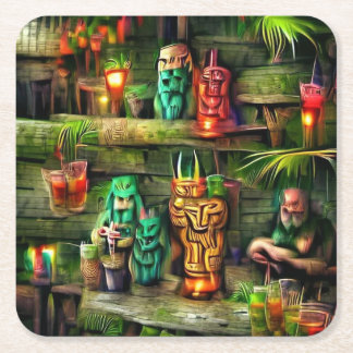 Carré Dessous de verre Tiki Hut