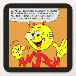 Carré Dessous de verre très amusant Reddy Kilowatt