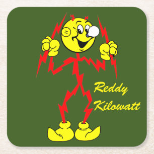 Carré Dessous de verre très amusant Reddy Kilowatt