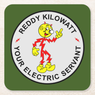 Carré Dessous de verre très amusant Reddy Kilowatt