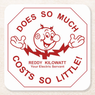 Carré Dessous de verre très amusant Reddy Kilowatt