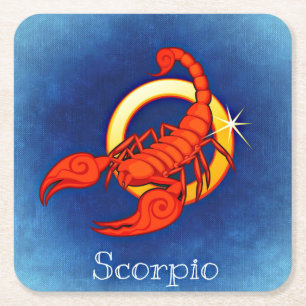 Carré dessous de verre zodiac scorpio