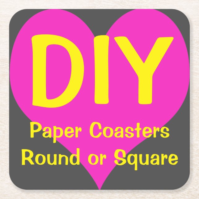 Carré do-it-yourself - Dessous de verre papier 6/Set (Devant)