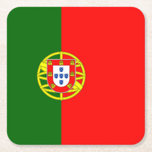 Carré Drapeau portugais des dessous de verre de boissons