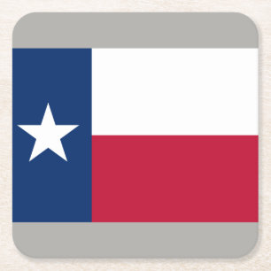 Carré Drapeau texan d'état des dessous de verre de