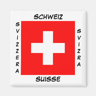 Carré du drapeau suisse Magnet