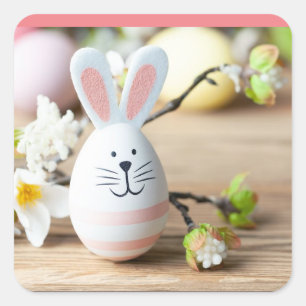 CARRÉ **EASTER BUNNY EGG EASTER** STICKER