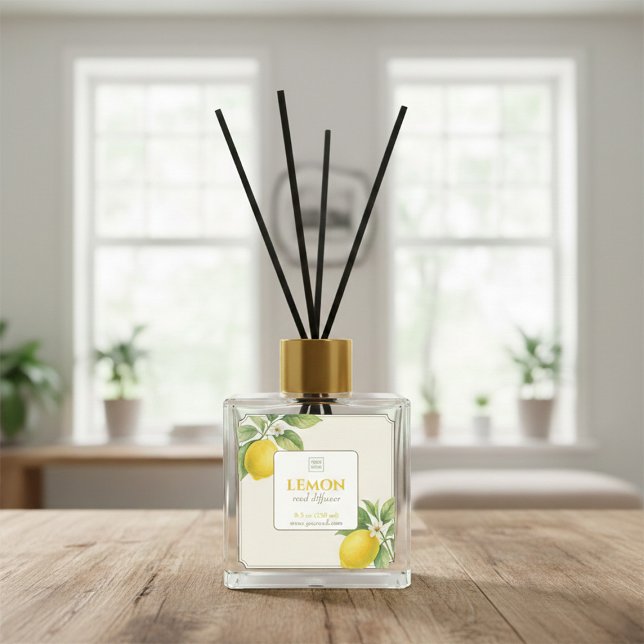 Carré Elegant Citrus Reed Diffuser Sticker (Créateur téléchargé)
