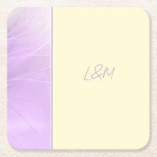 Carré Élégant Dessous de verre de papier violet