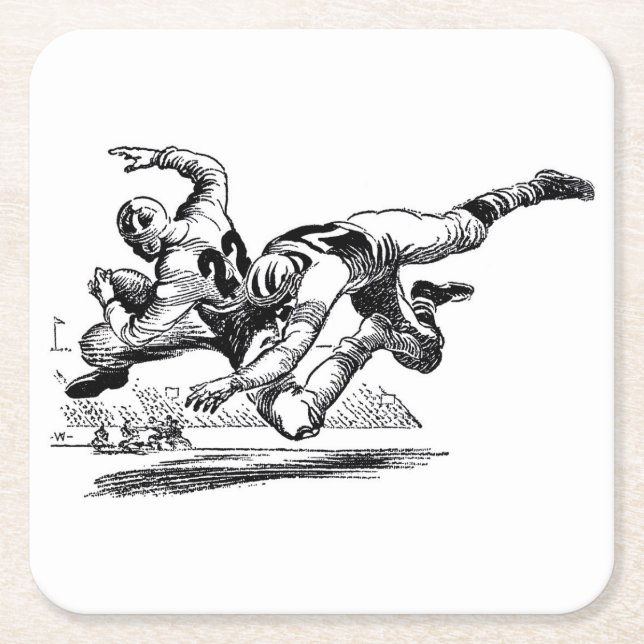 Carré Ensemble de Dessous de verre de football classique (Devant)