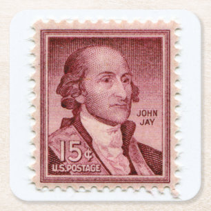 Carré Ensemble de Dessous de verre de timbres de poste d