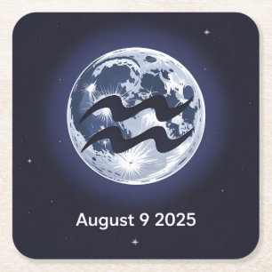Carré Ensemble de Dessous de verre Moon Aquarius
