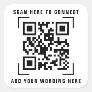 Carré Entreprise   Sticker d'analyse de code QR