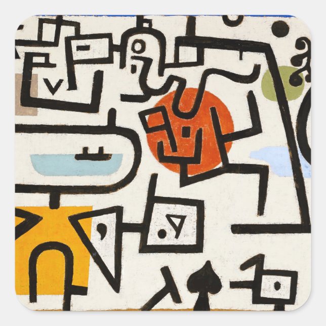 CARRÉ ENVELOPE SEAL STICKER : PAUL KLEE : RICH PORT (Devant)