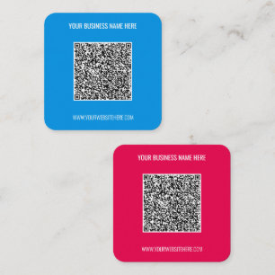 Carré Exemple de carte de visite avec code QR personnali