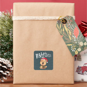 Carré Fa La La La La Christmas Chat Chanter Sticker